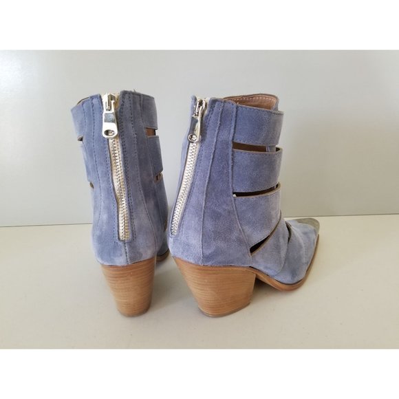 Free People | Shoes | Nib Free People Brayden Fisherman  Free People Brayden Fisherman Western Brayden Heel Boots n Blue Suede Size 37